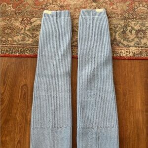 Lululemon Athletica Knit Leg Warmers in Light Blue